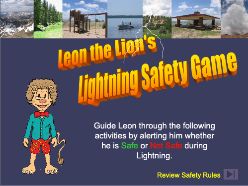 Leon The Lion's Lightning Safety Game